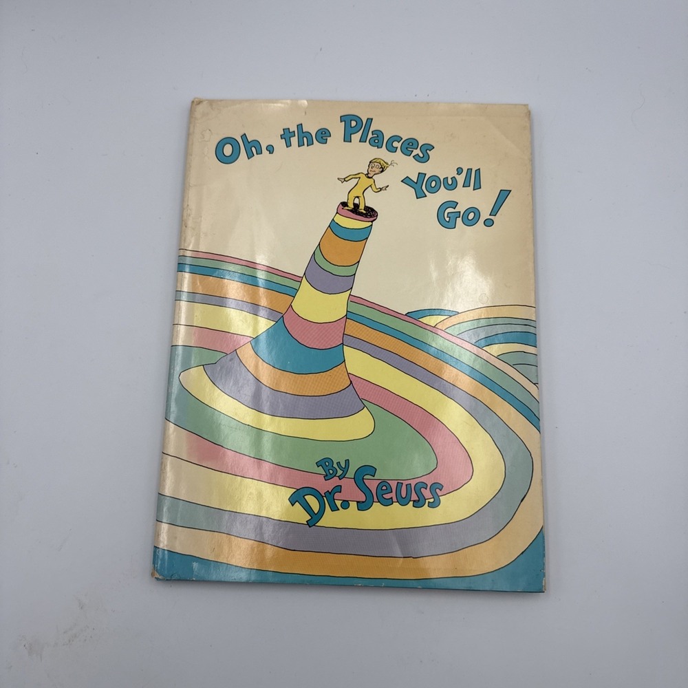 Vintage 1990 "Oh, the Places You'll Go!" By Dr. Seuss 1st Ed. Hardcover Book EUC